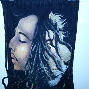Bob Marley fabric drawstring bag UNISEX
